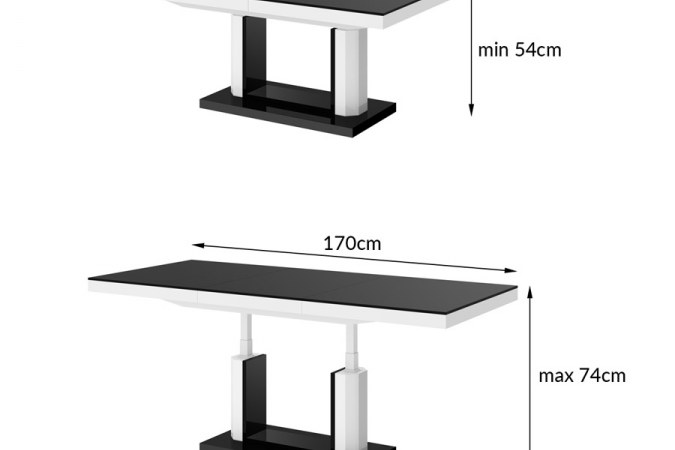 QUADRO LUX coffee table (high gloss)